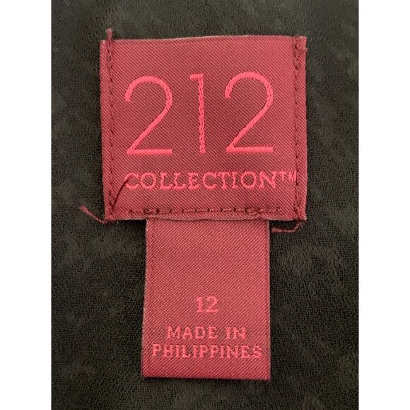 212 Collection Womens Black & Gray Short Sleeve Shift Dress Side Zipper Size 12 - Picture 11 of 11